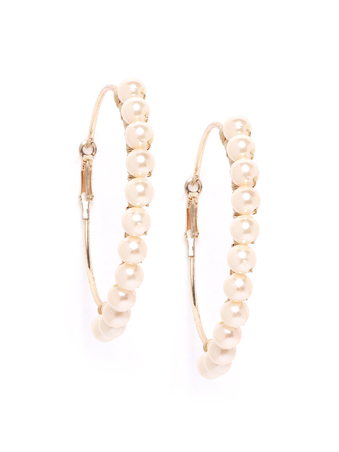 Zaara Pearl Cluster Hoop Earrings - Devi & Co.